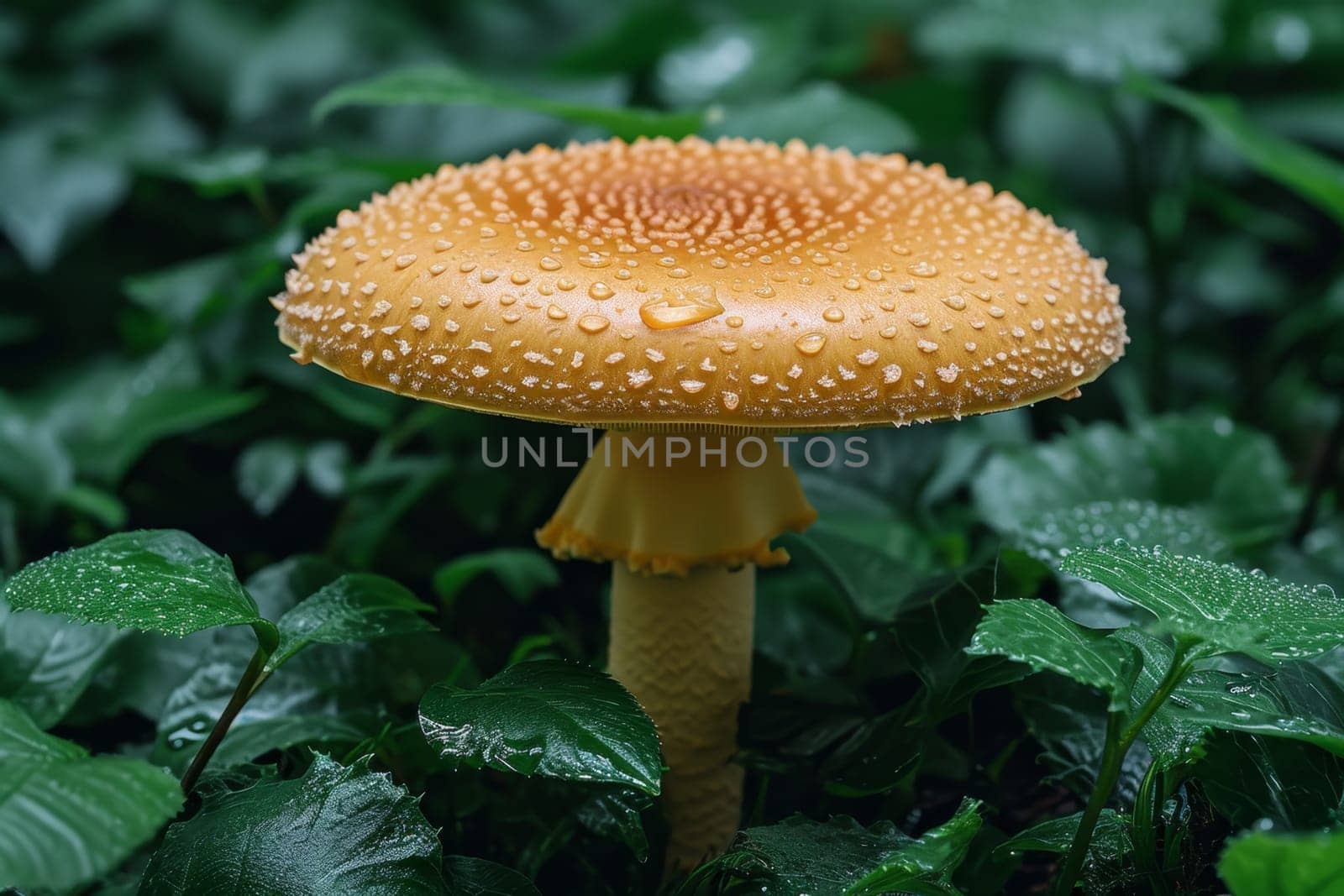 Mushroom fly agaric growing in the forest. Mushroom picking concept.