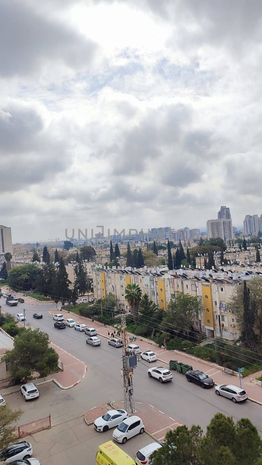 Blue gray light sky nature white clouds whether background . High quality photo
