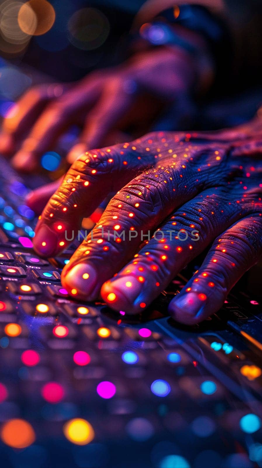 Fingers typing on a braille reader, showcasing accessibility and communication.