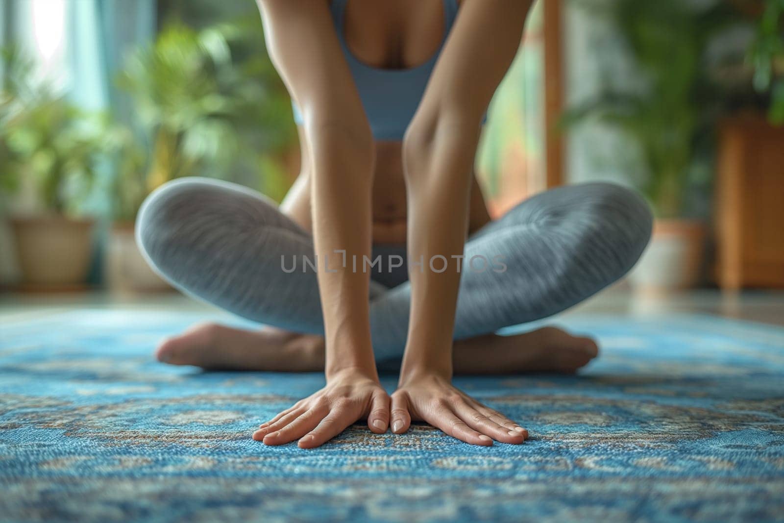 Woman Practicing Yoga on Floor by Sd28DimoN_1976