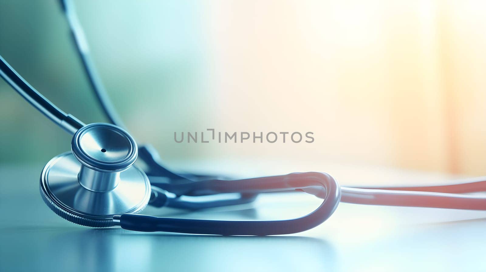 Stethoscope in blue tinted light by chrisroll
