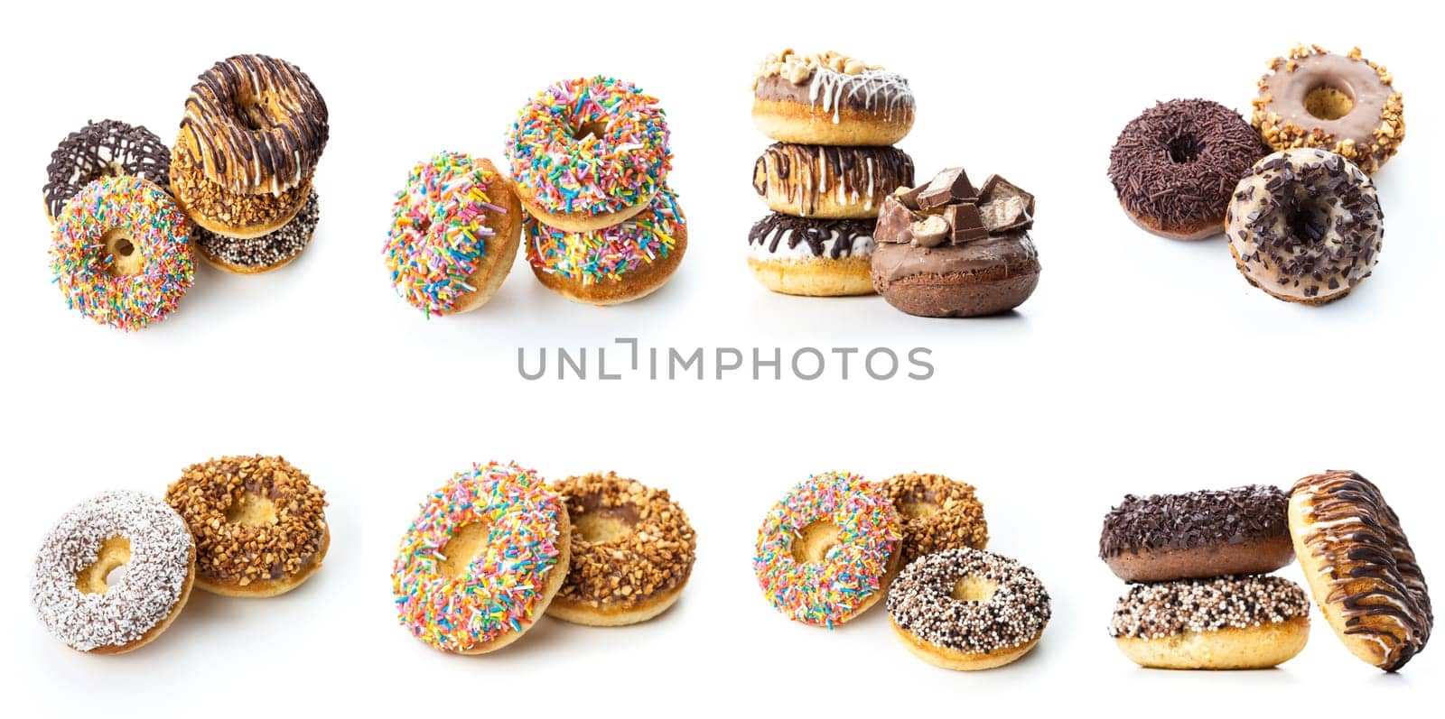 donuts isolated on white background by Fabrikasimf