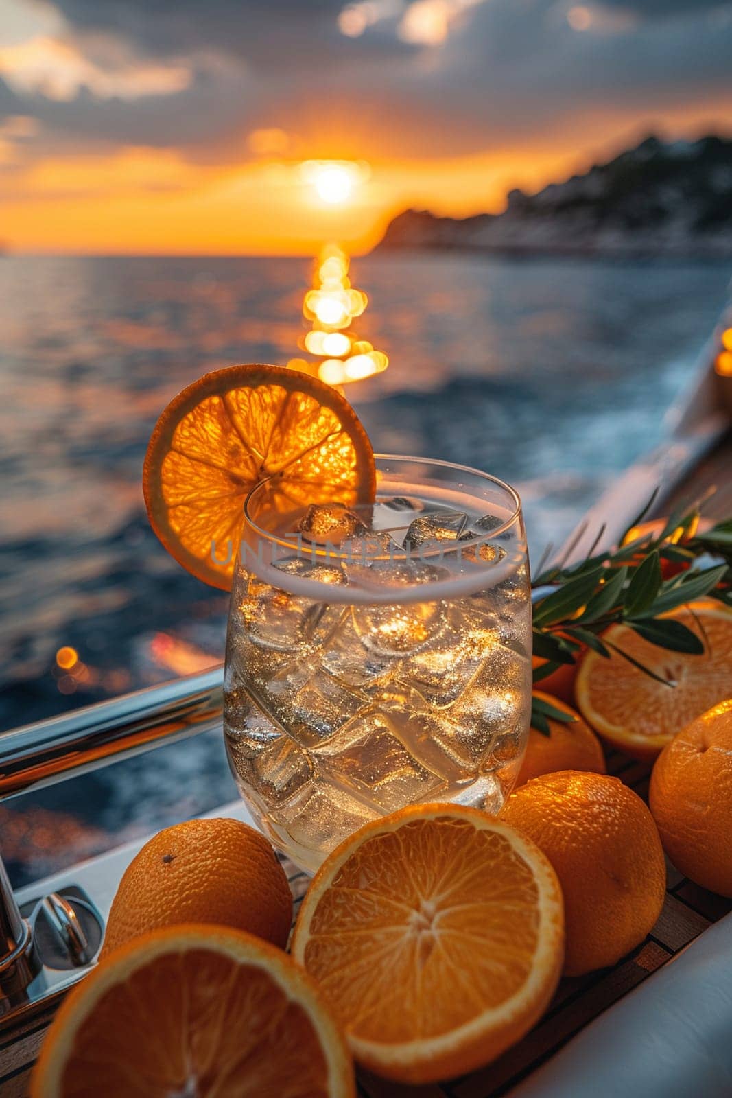 Sea Breeze on a yacht cruising the Mediterranean, the salty air complementing the drink's freshness.