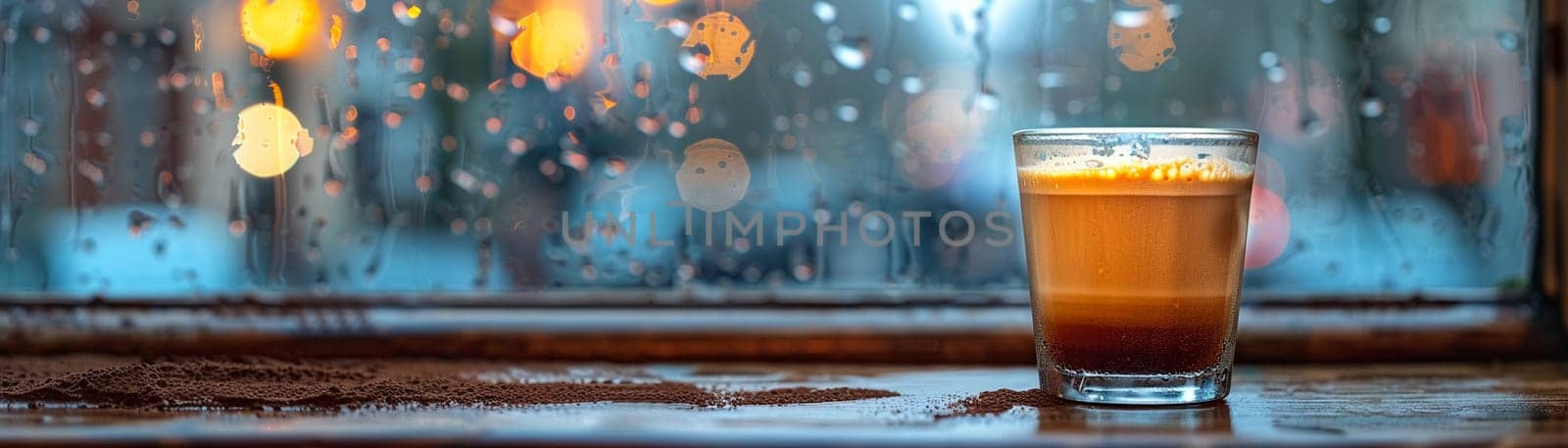 Irish Coffee in a Dublin cafe, with a backdrop of rain-streaked windows and literary history.