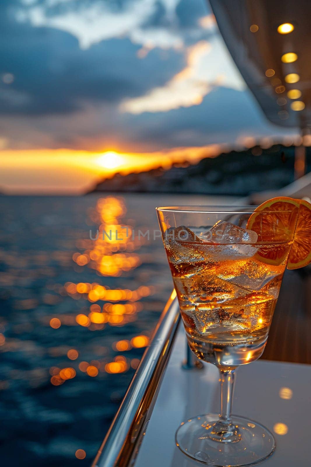 Sea Breeze on a yacht cruising the Mediterranean, the salty air complementing the drink's freshness.