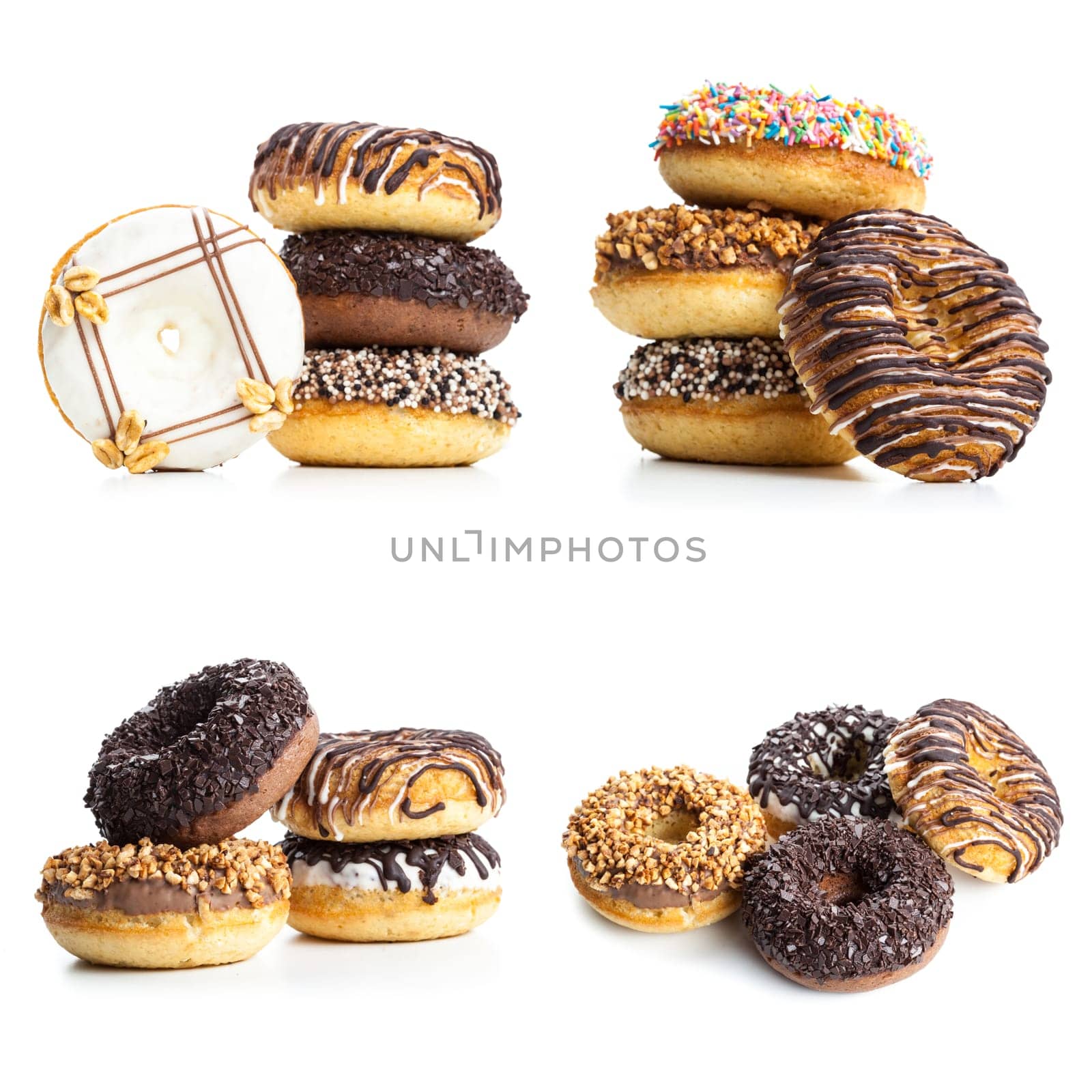 donuts isolated on white background by Fabrikasimf