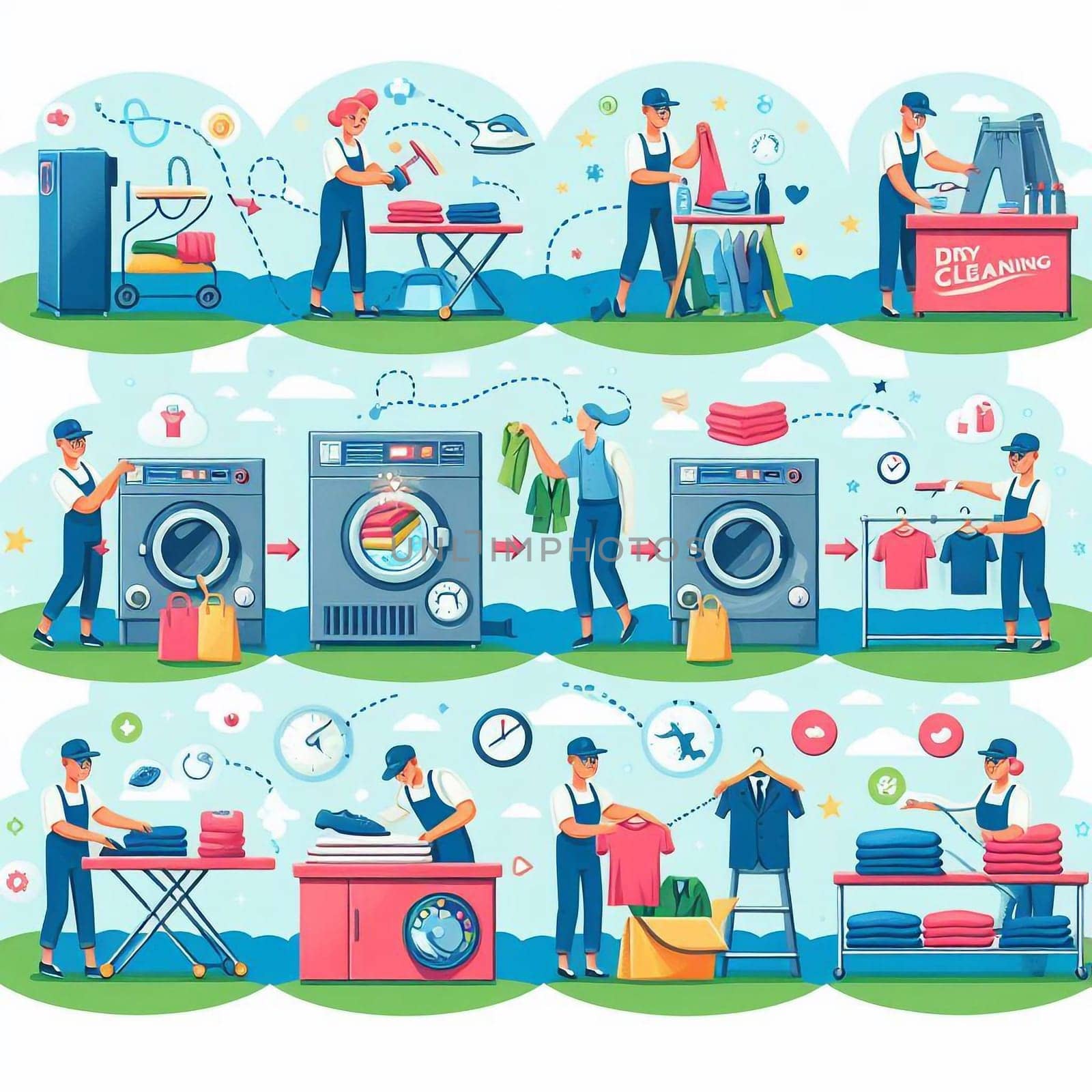 Dry cleaning services at home for the washing clothes