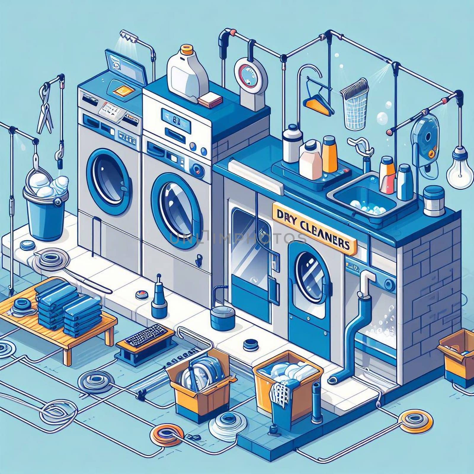 Dry cleaning services at home for the washing clothes