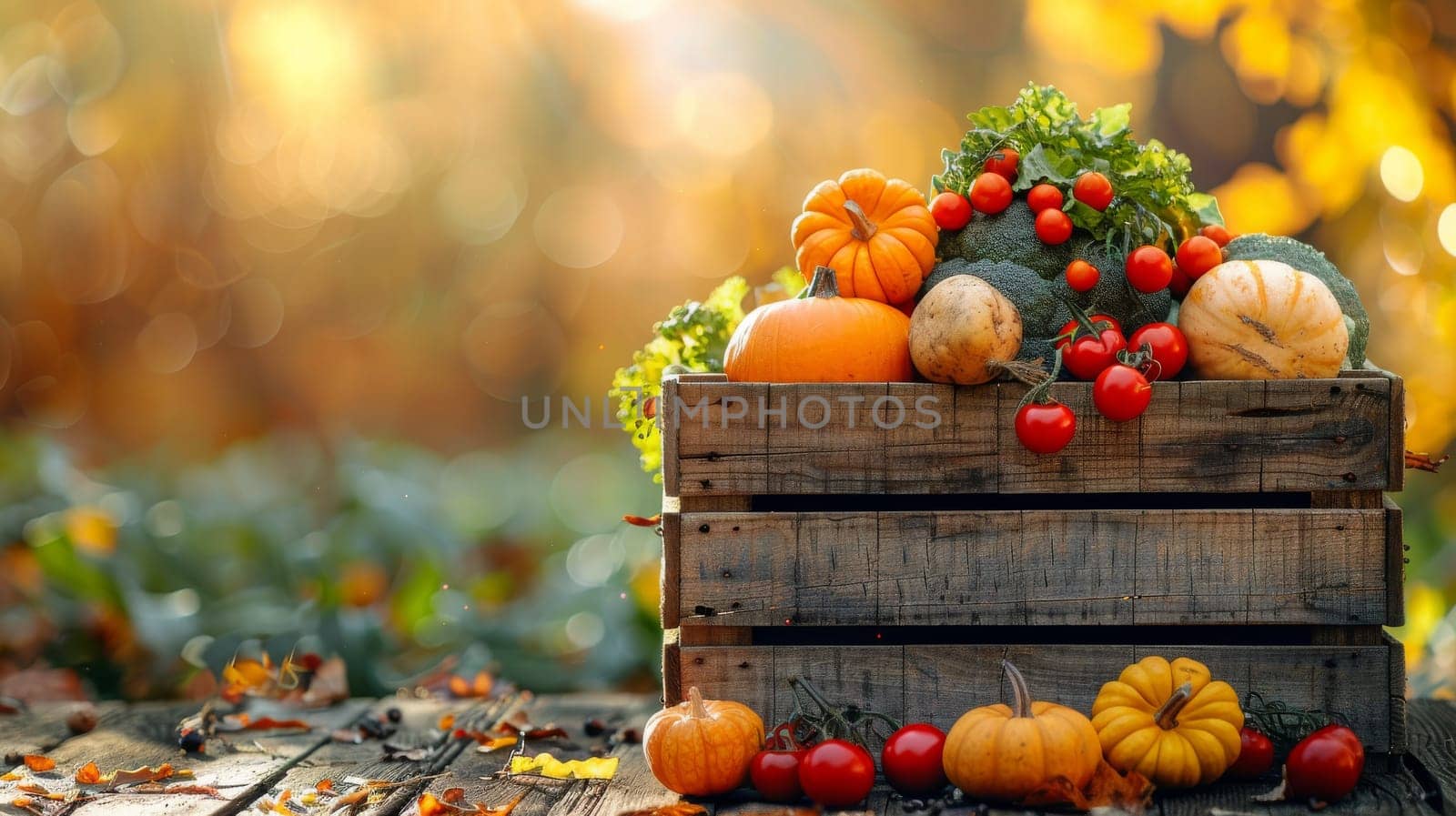 A basket of vegetables including tomatoes broccoli. Health care concept by itchaznong