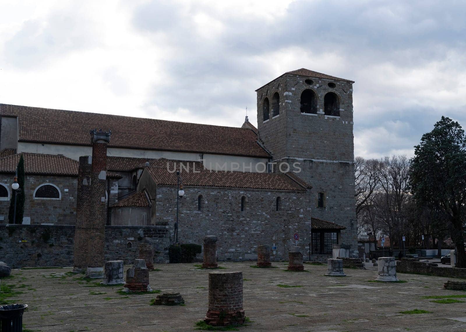 Triest Italy San Giusto Castle full panorama view