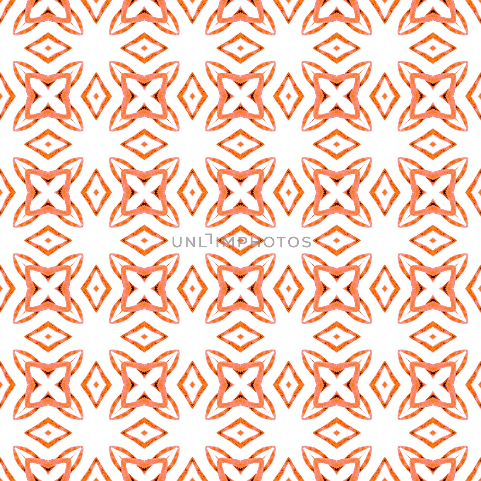 Chevron watercolor pattern. Orange shapely boho by beginagain