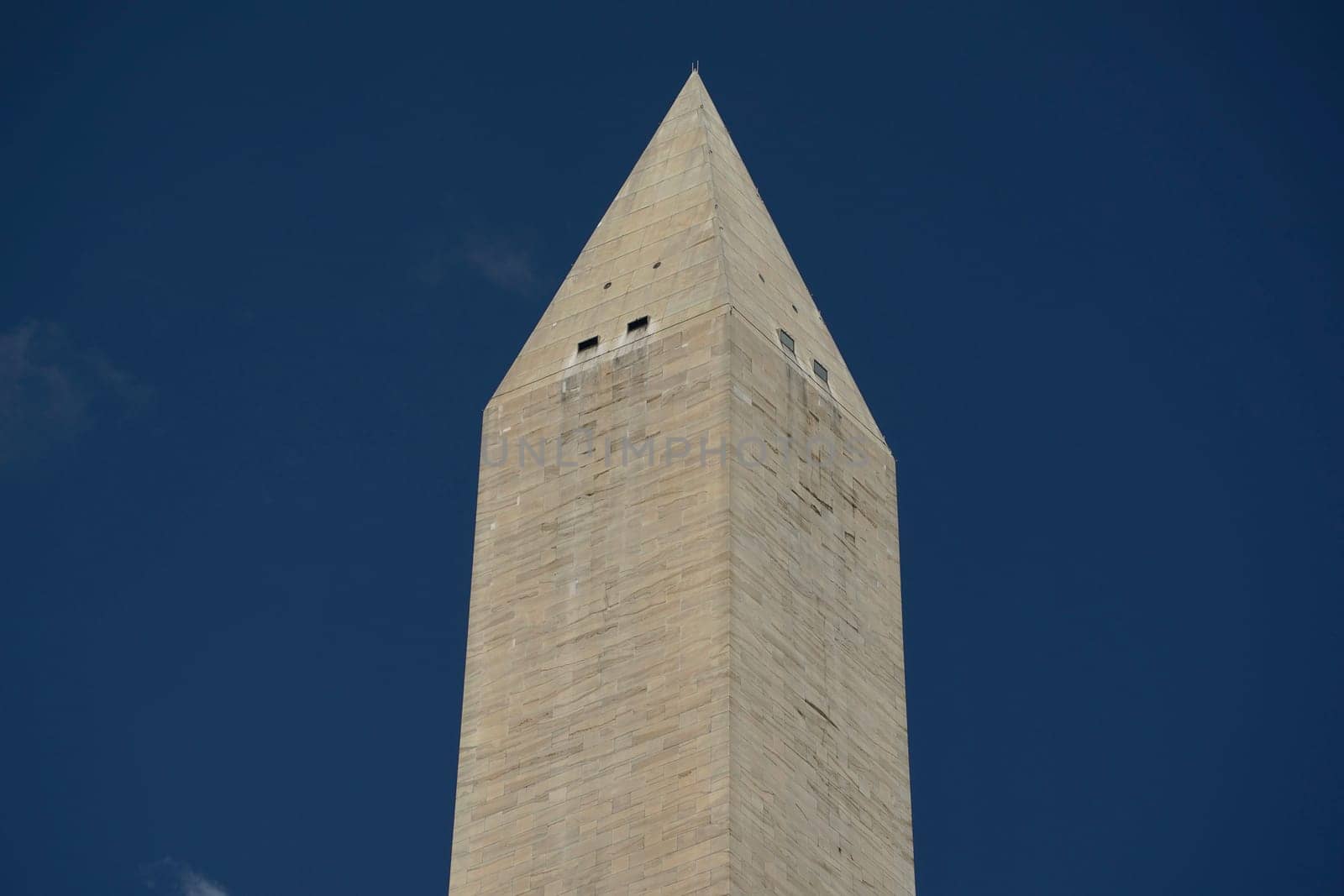 washington dc monument detail on the deep blue sky background by AndreaIzzotti