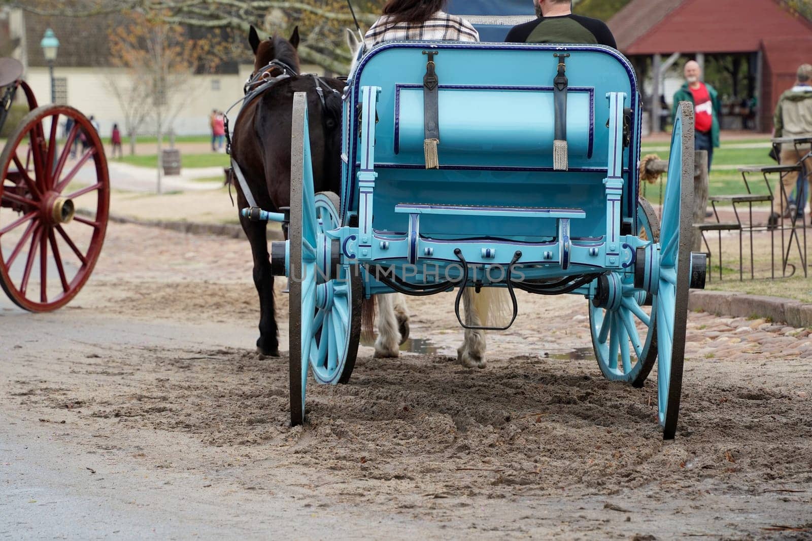 chariot wagon in Williamsburh Virgina historical houses USA