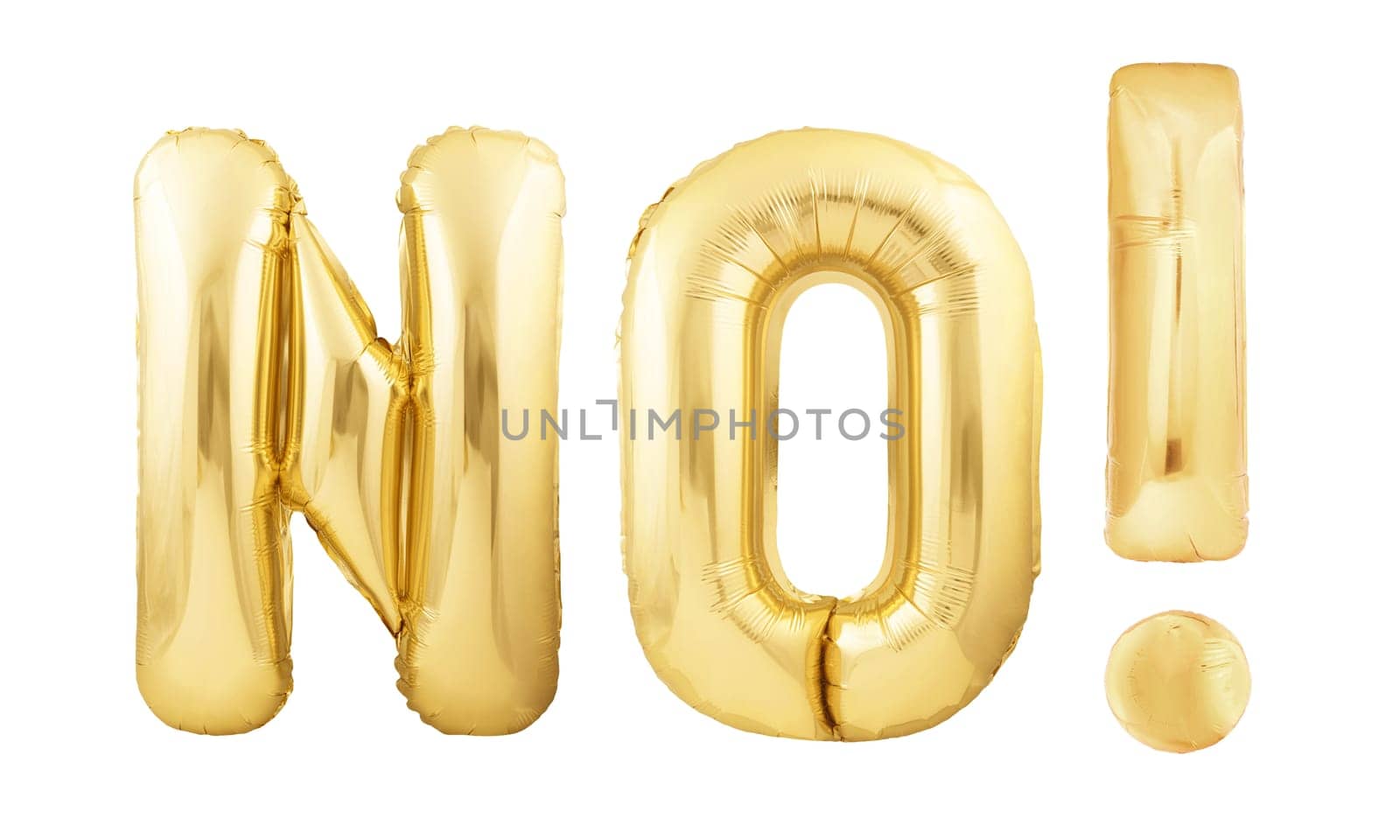 No! concept made of inflatable balloons isolated on white background by dmitryz