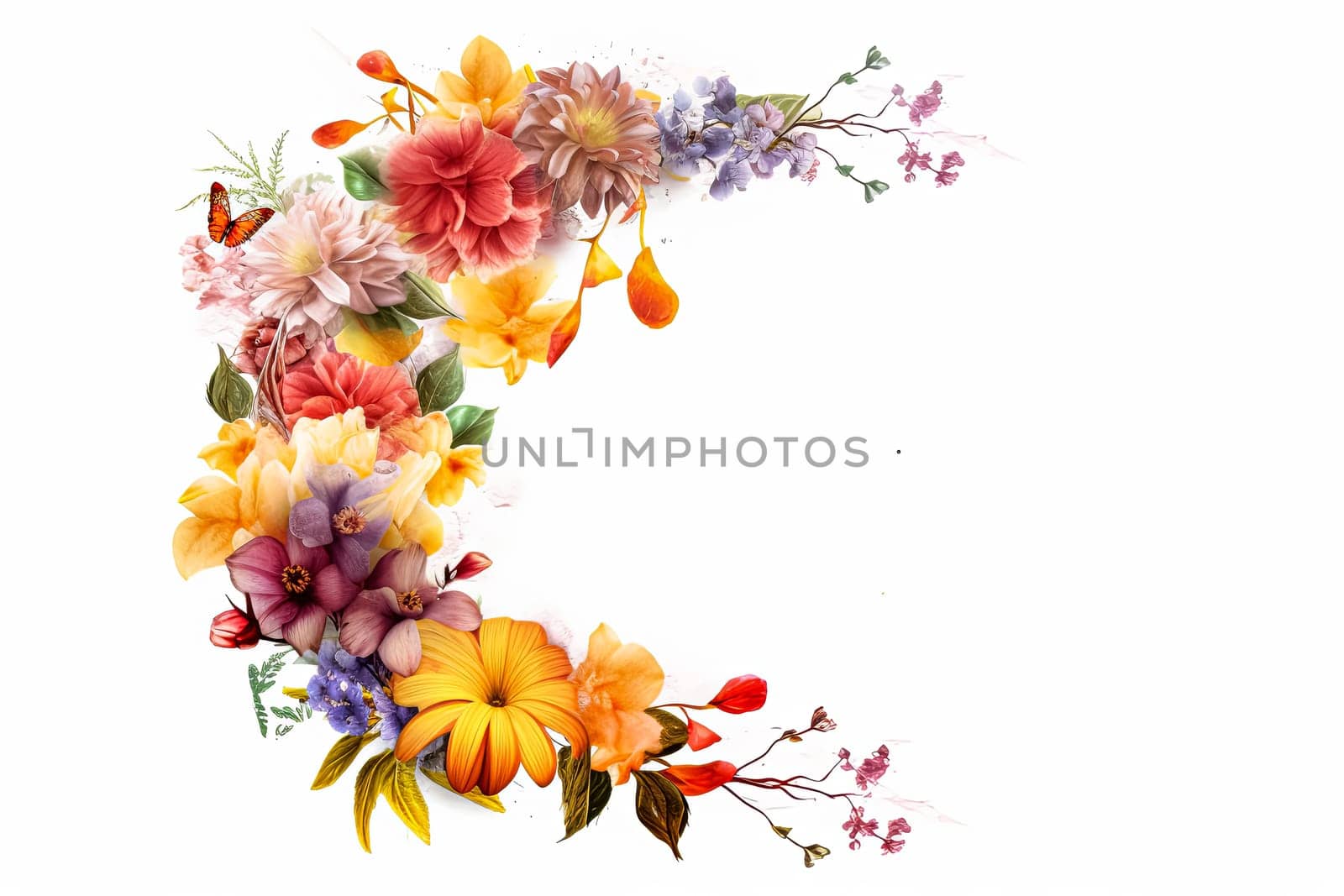 A flower arrangement with pink and white flowers. The flowers are arranged in a way that creates a sense of movement and flow. Scene is one of beauty and elegance