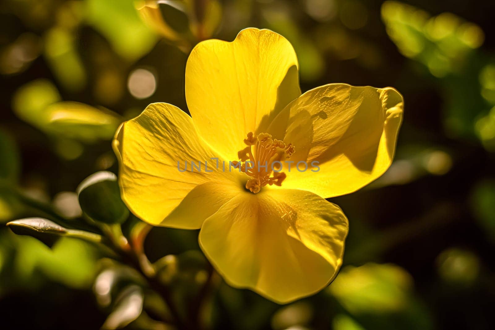 A yellow flower with a droplet of water on it. by Alla_Morozova93