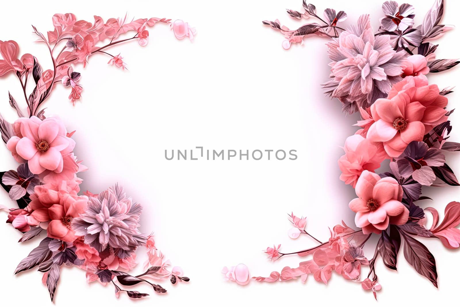 A flower arrangement with pink and white flowers. The flowers are arranged in a way that creates a sense of movement and flow. Scene is one of beauty and elegance