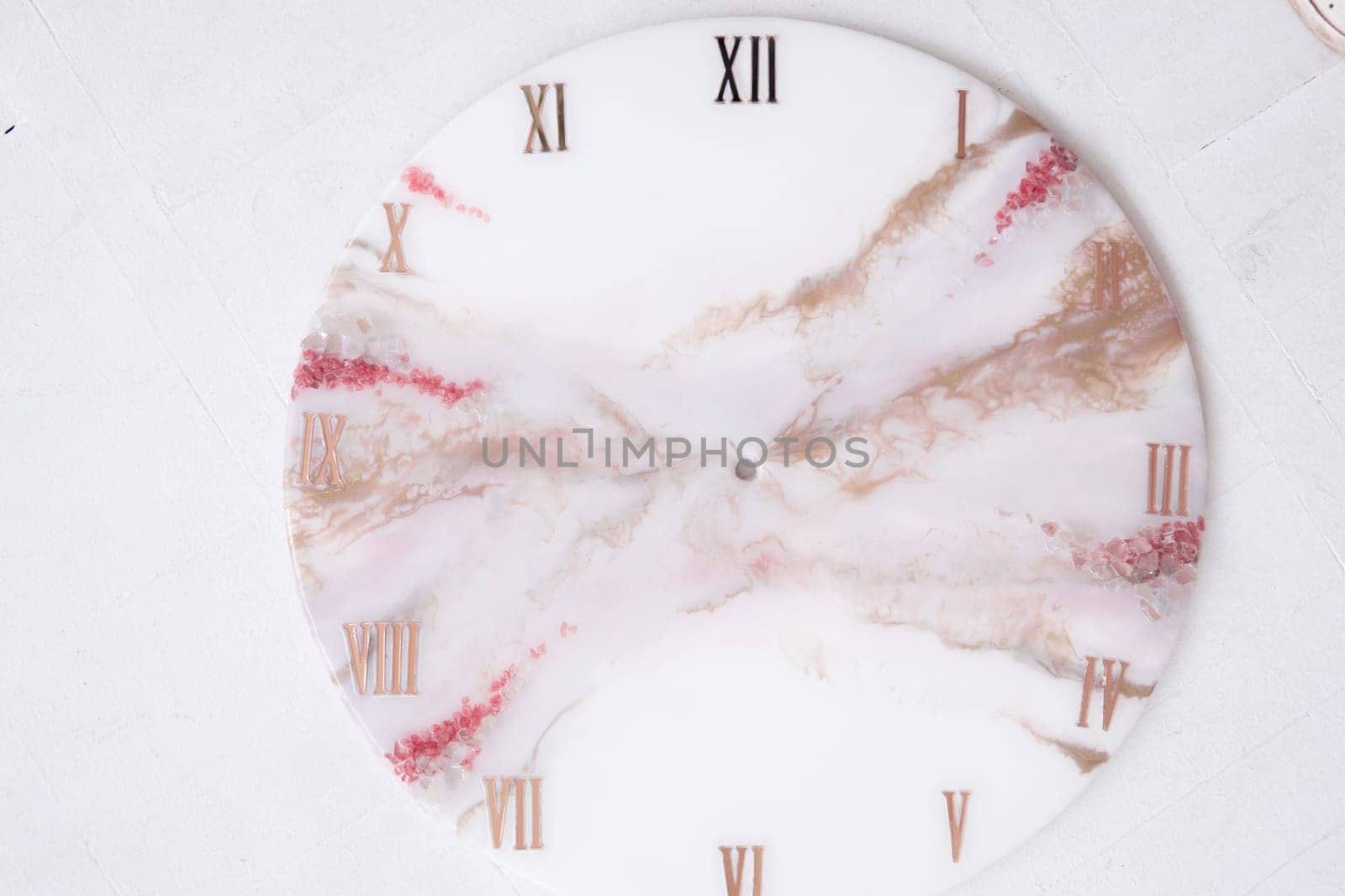 Handmade interior clocks made of epoxy resin. An interior item