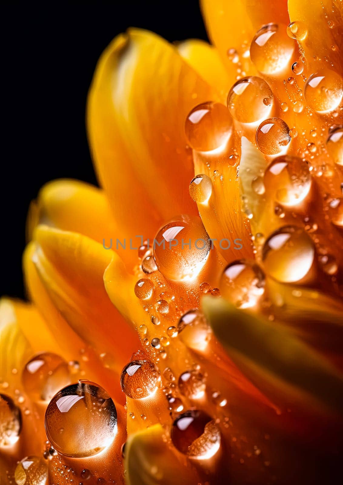 A close up of a flower with droplets of water on it. by Alla_Morozova93
