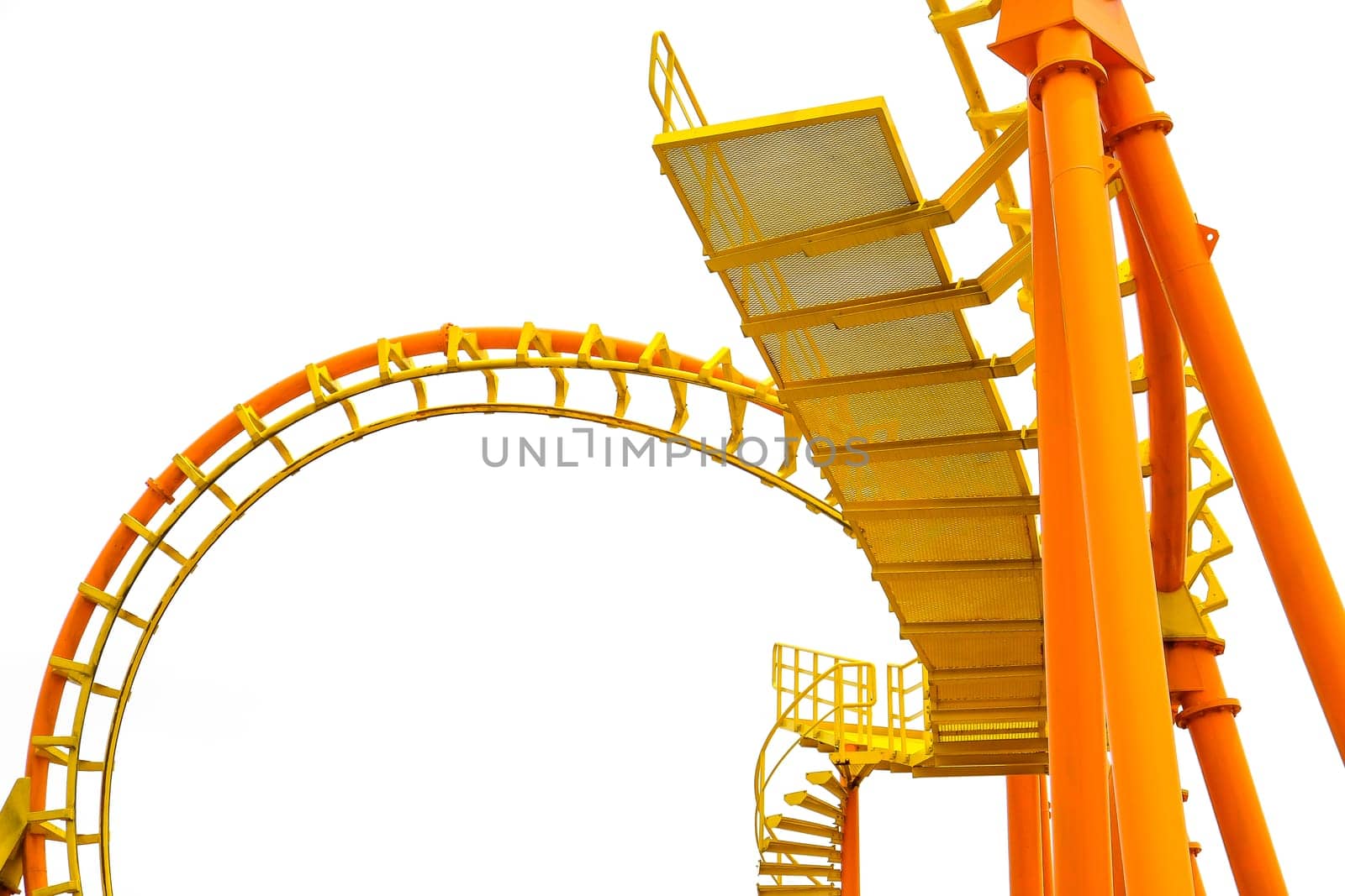 Rollercoaster on white background by ponsulak
