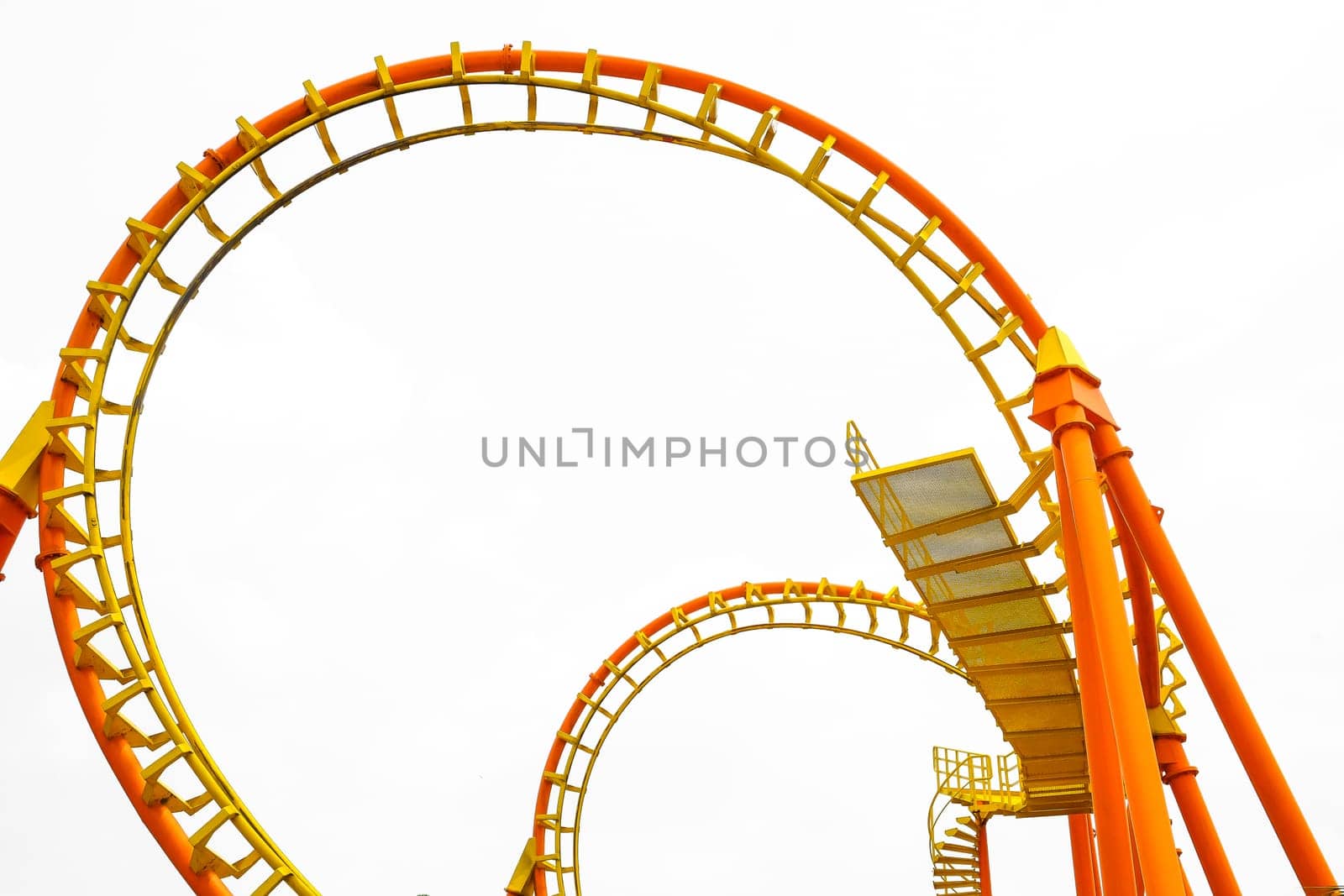 Rollercoaster on white background by ponsulak