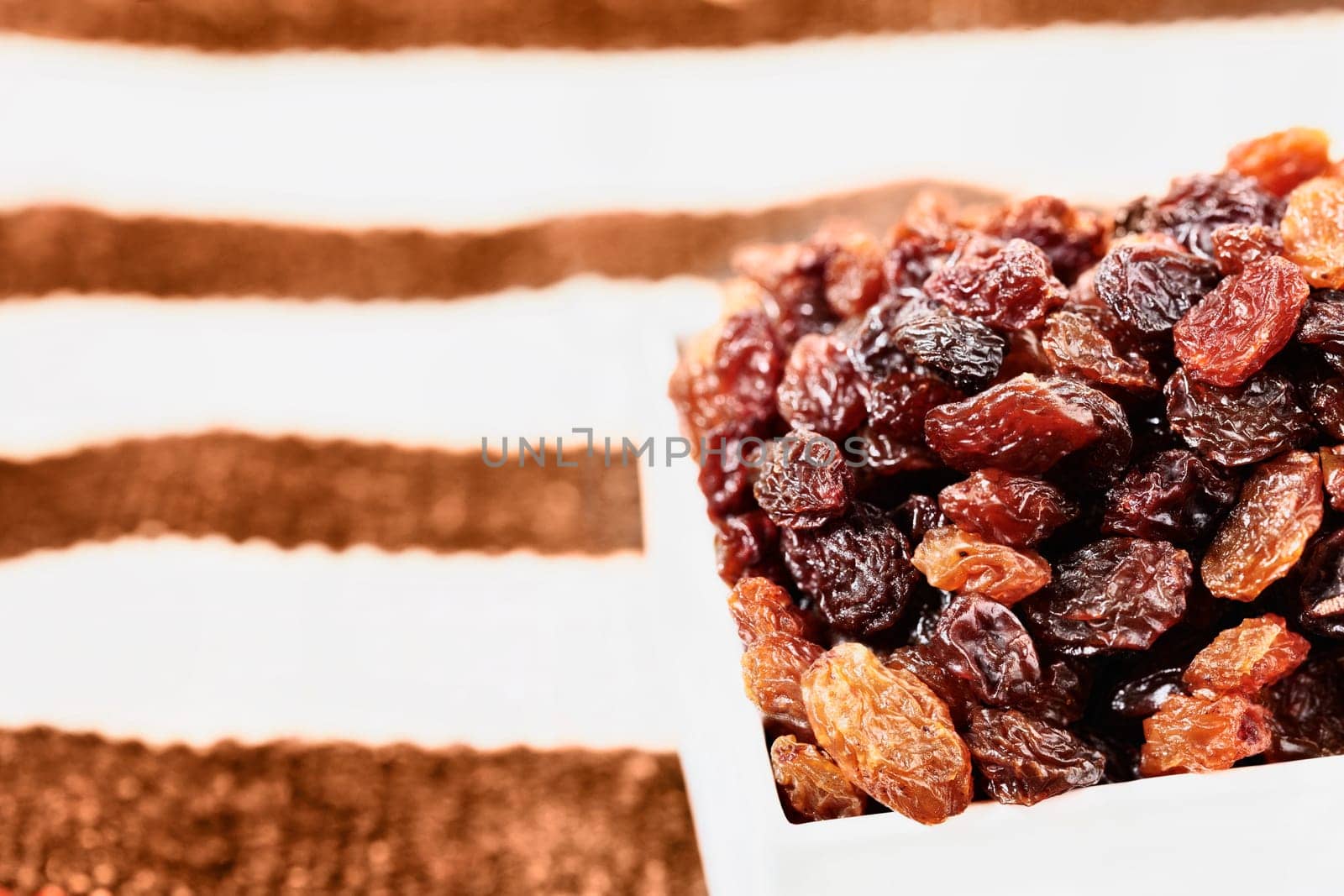 Bunch of dried grapes , raisins by victimewalker