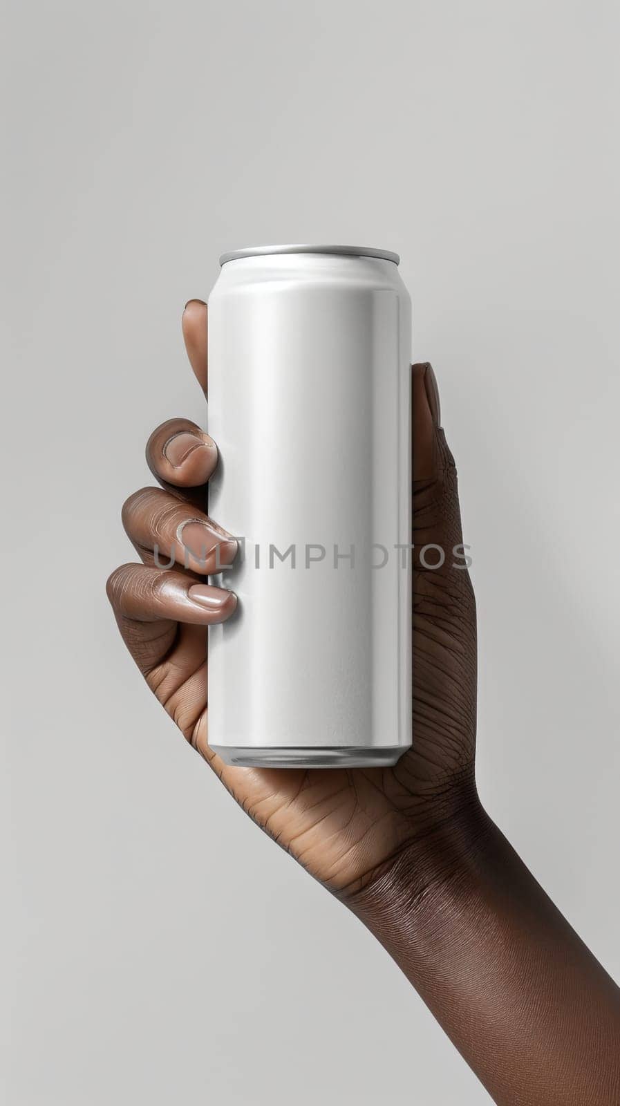 Mockup aluminium can product. Beverage product with copy space by itchaznong