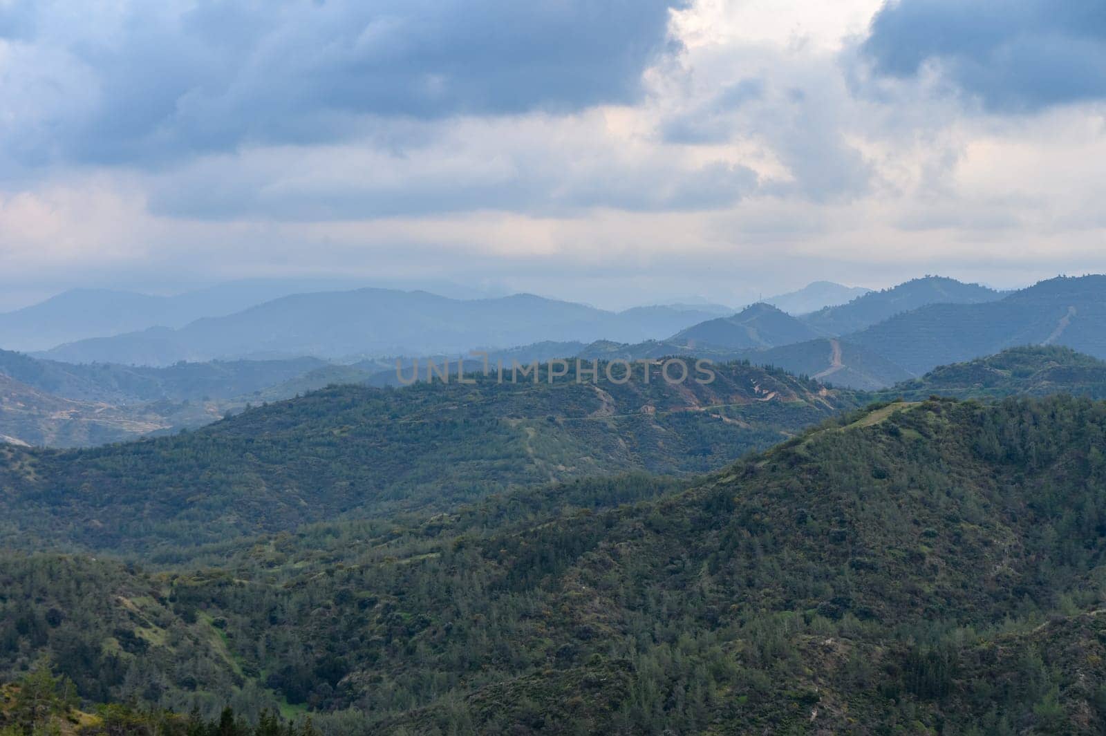 Troodos mountains, Cyprus. Agricultural fields on mountainous terrain 3