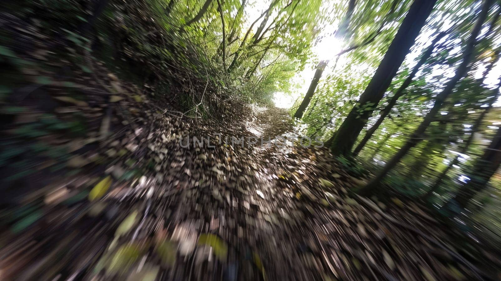 Descent from the hill on bicycle. First person view. Mountain bike ride by natali_brill