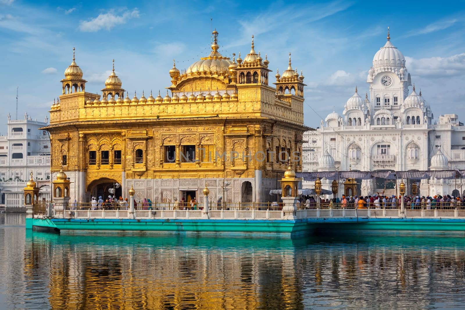 Sikh gurdwara Golden Temple (Harmandir Sahib). Holy place of Sikihism. Amritsar, Punjab, India