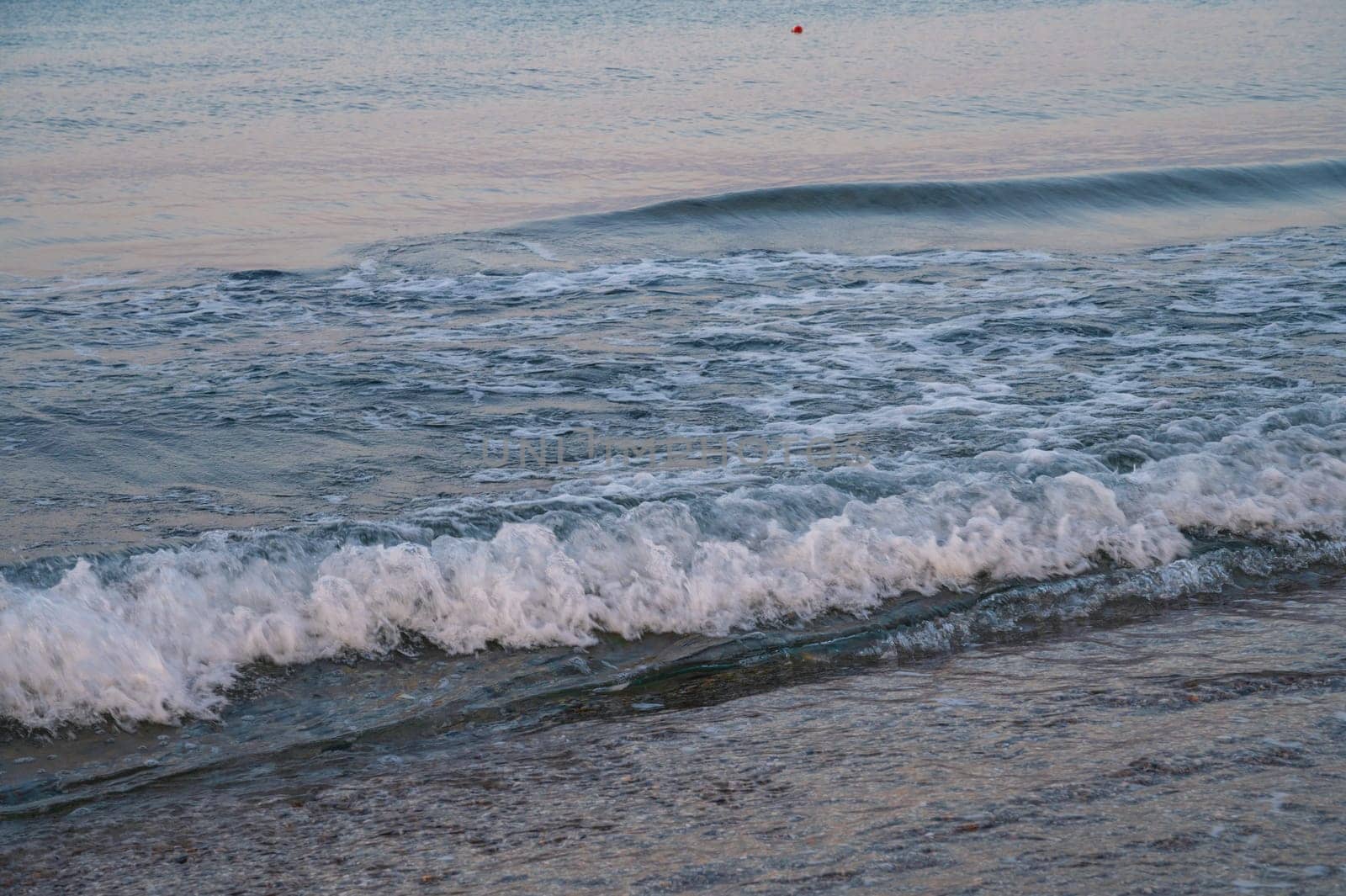 Beautiful sunrise scene on Alanya beach by rusak