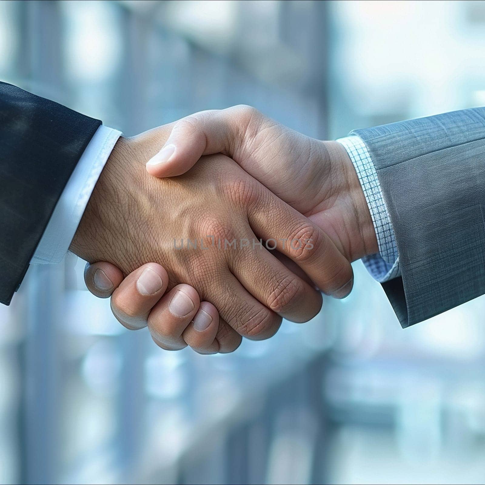 The handshake of two businessmen. High quality illustration