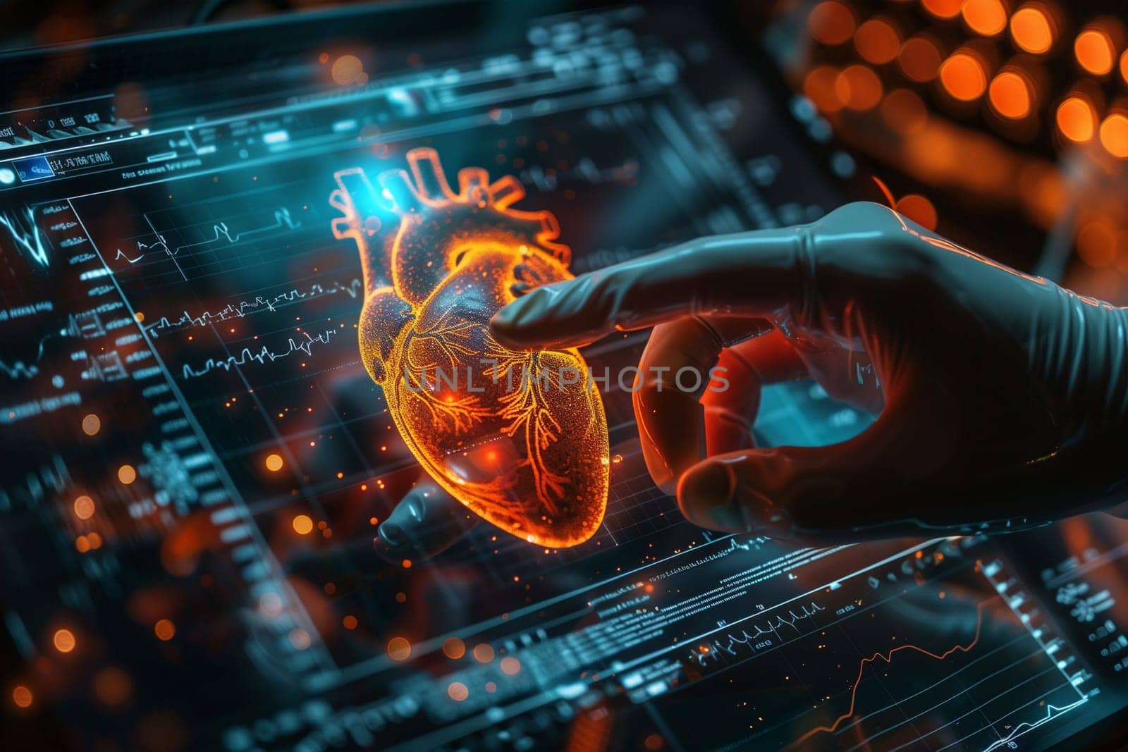 Person Touching Computer Screen With Heart Symbol by Sd28DimoN_1976