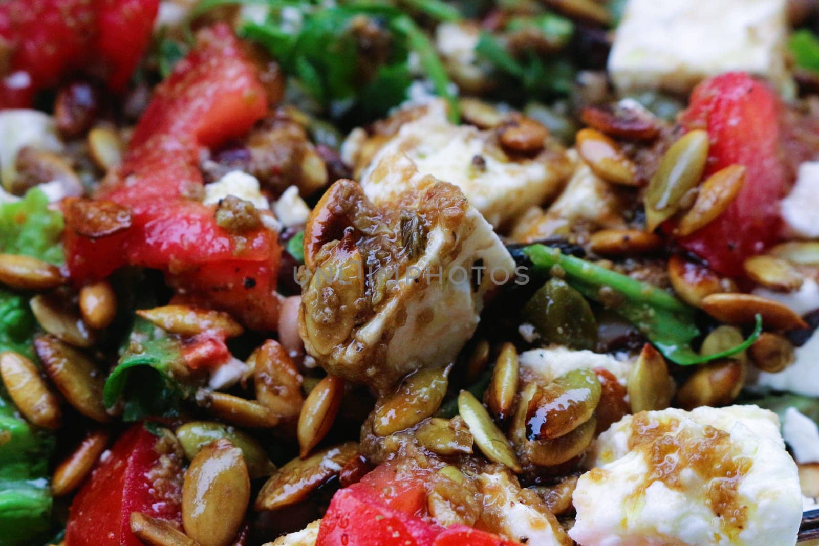 Experience the vibrant flavors and health benefits of a Greek style salad with feta