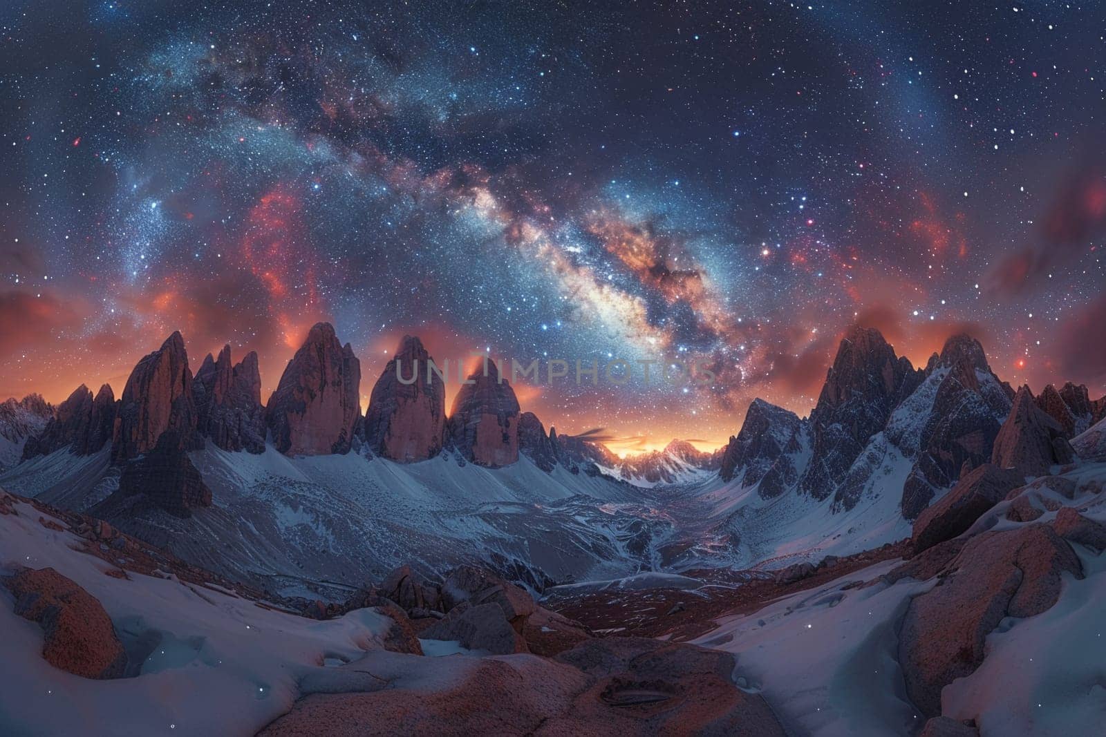 The Milky Way arching over a quiet mountain landscape, evoking wonder and the vastness of space.