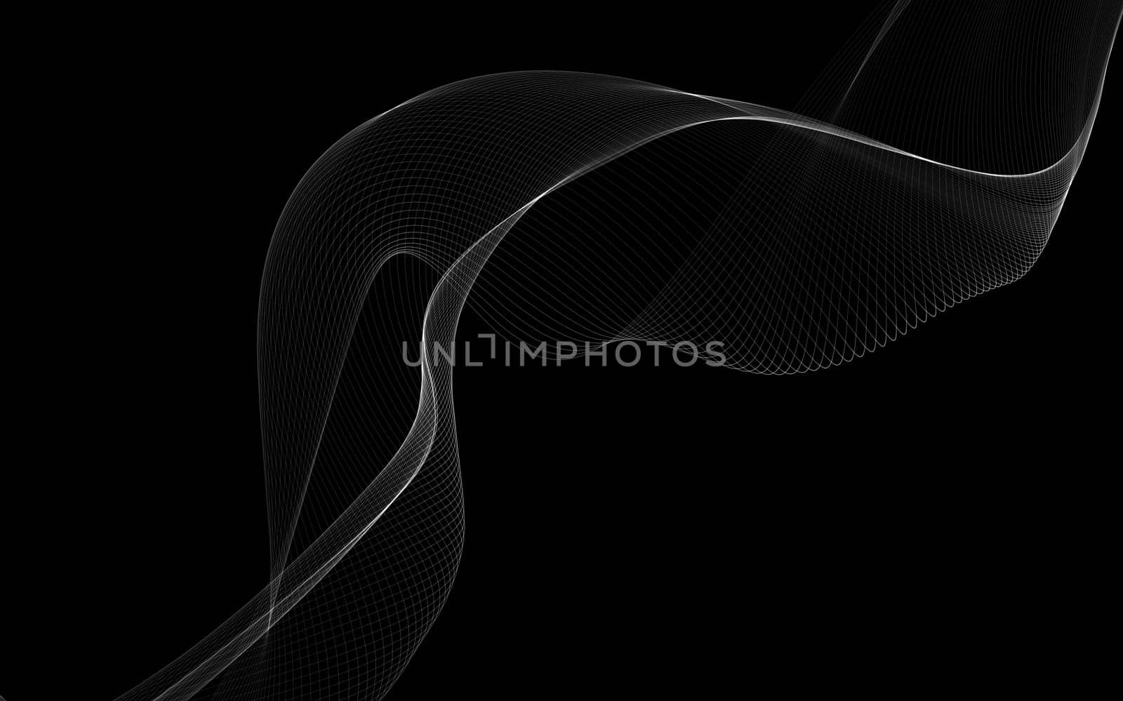 Dark abstract background with a glowing abstract waves by teerawit