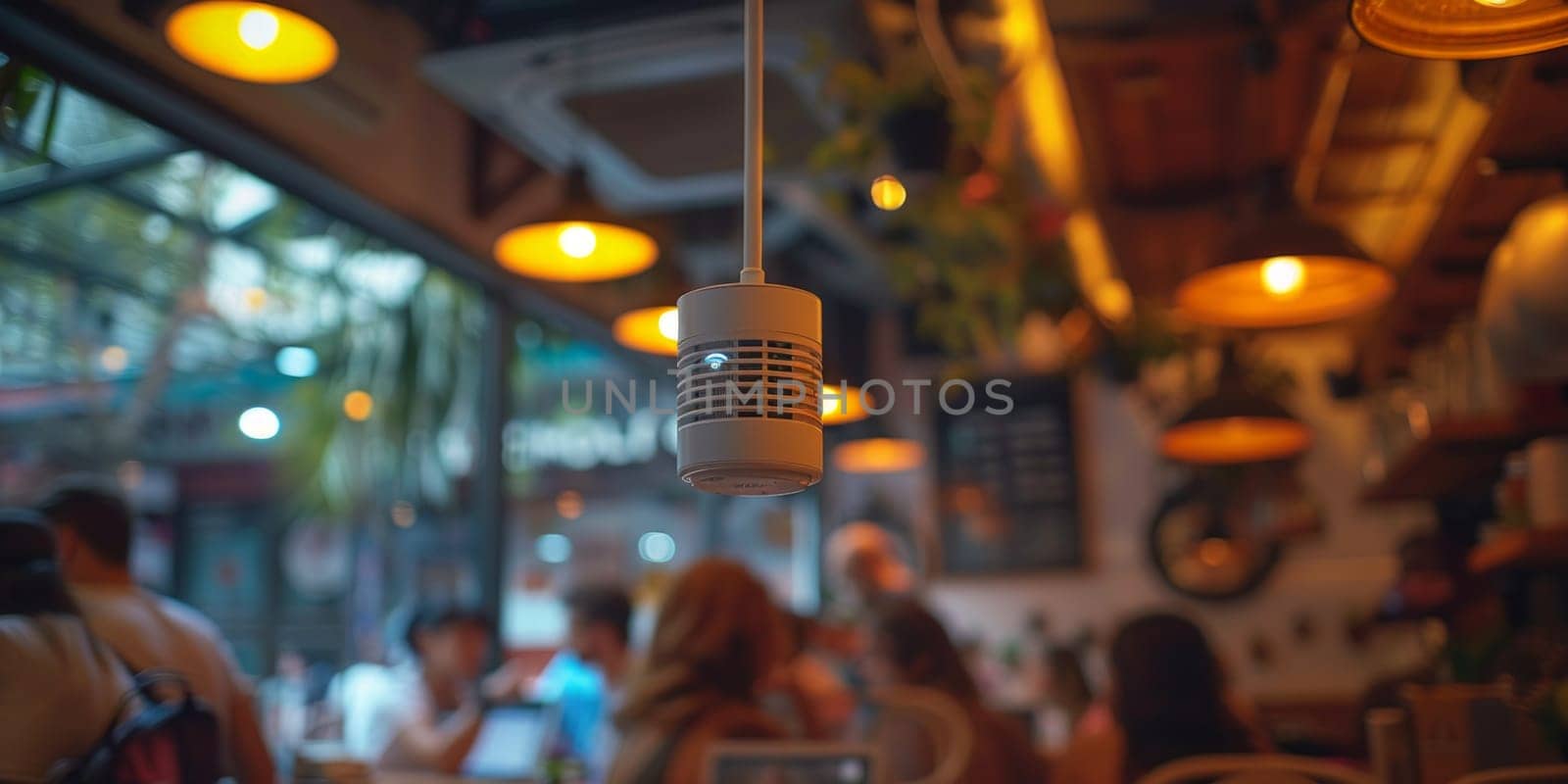 Group of People Sitting at Table in Restaurant by but_photo