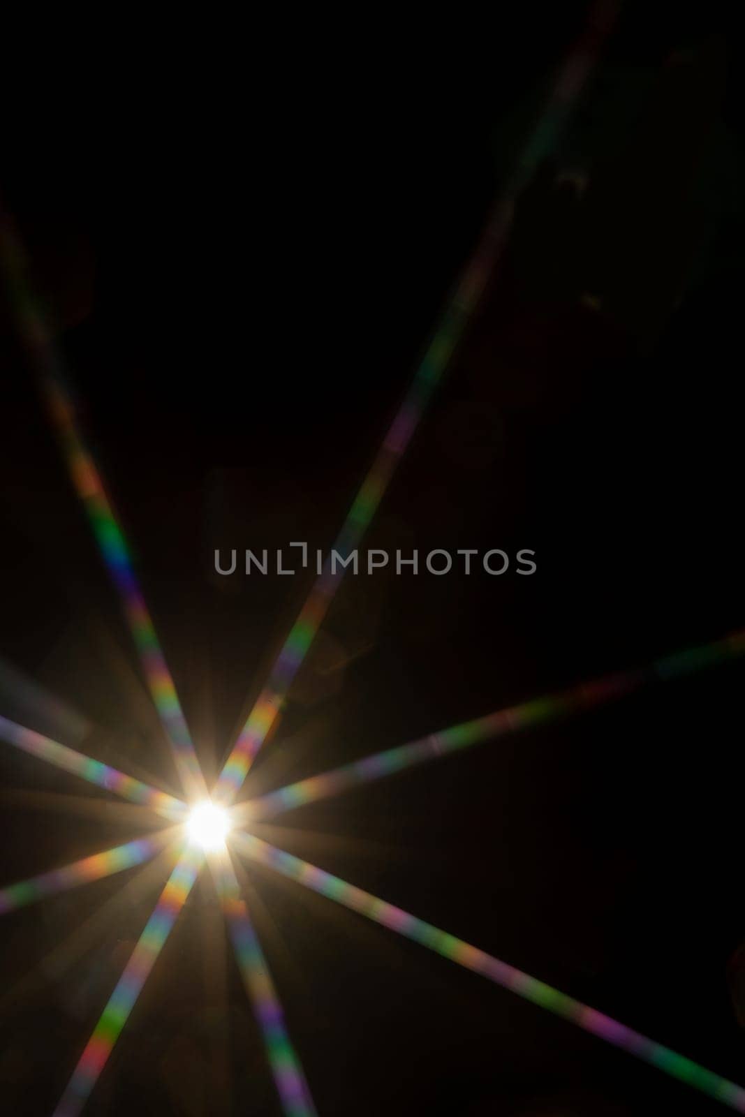 Abstract sun flare. The lens flare is subject to digital correction by zartarn