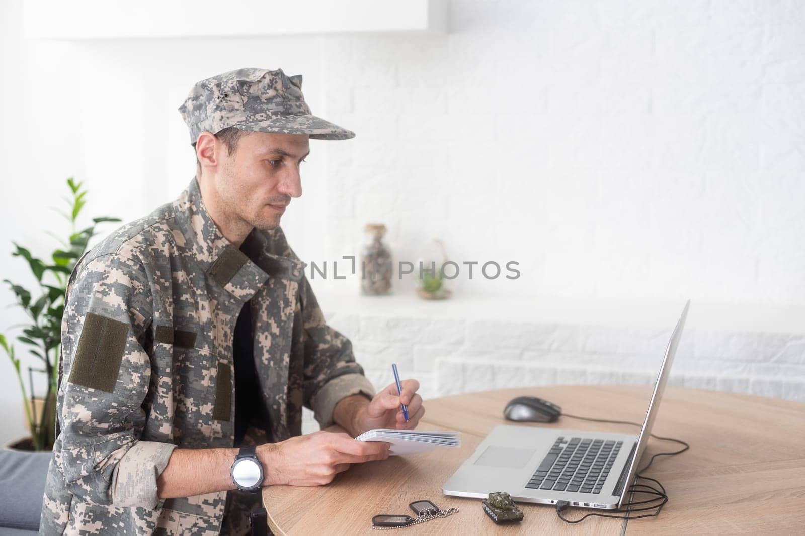 Military Student Education. Army Soldier Veteran In College. High quality photo