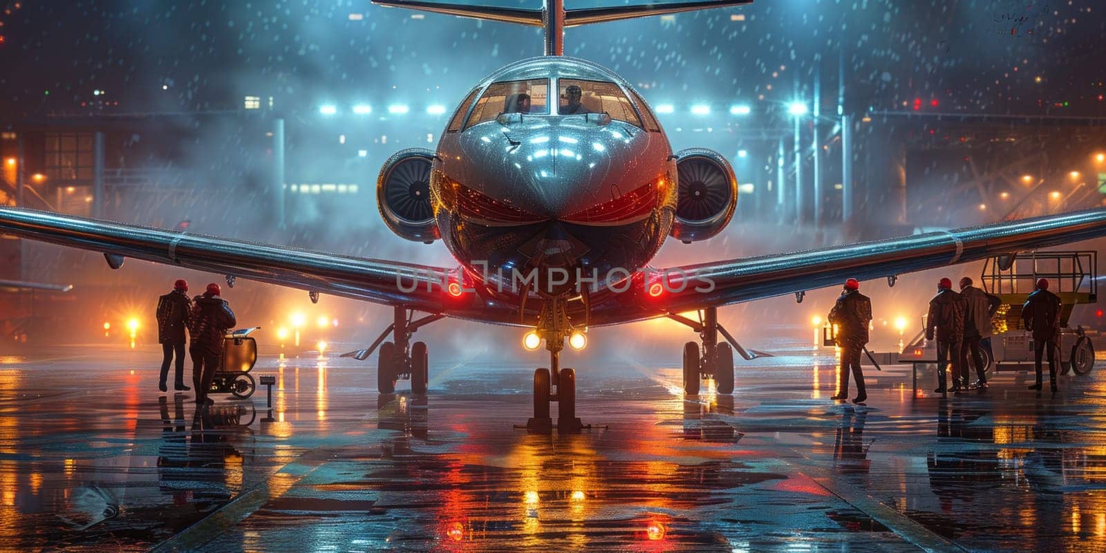 A large passenger aircraft sits stationary on the runway, awaiting clearance for takeoff or disembarkation of passengers.