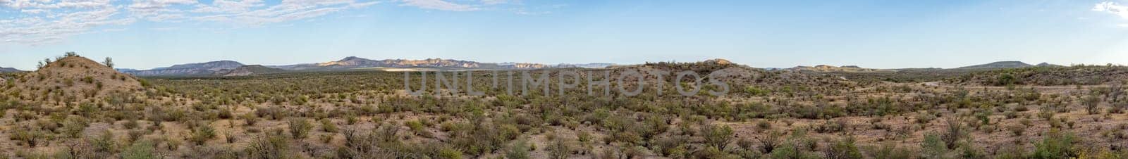 Baja California desert and ocean landscape view panorama