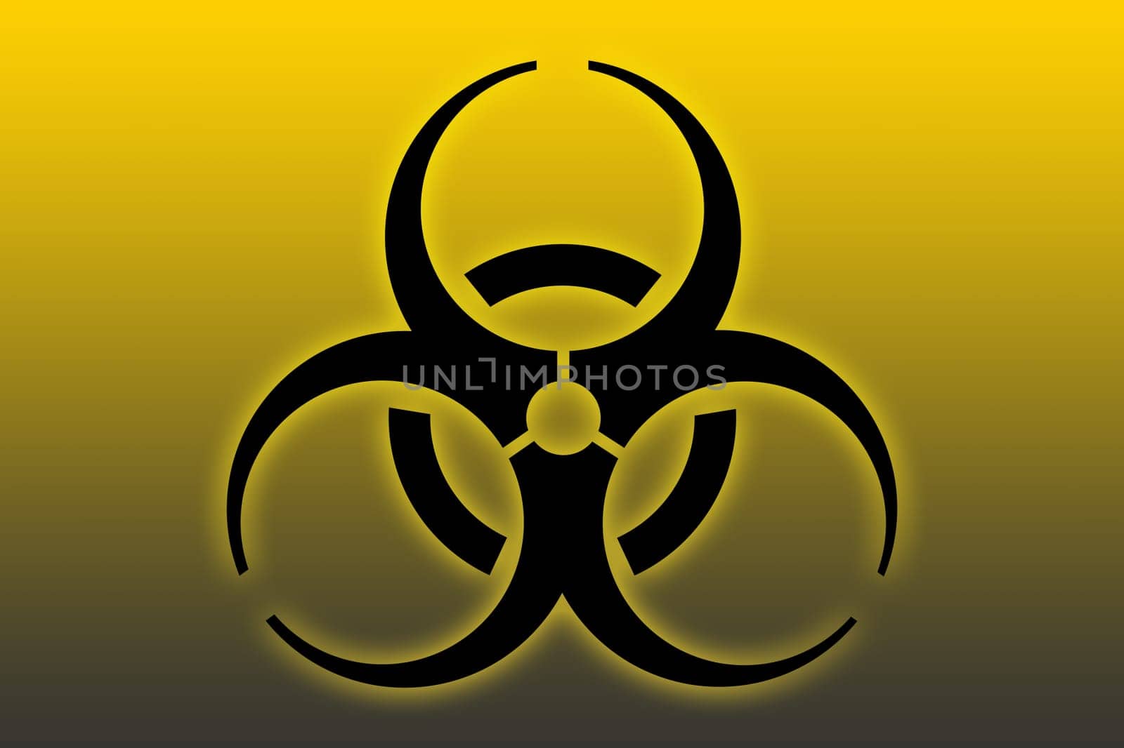 A worldwide known graphic pictogram indicating the biological contamination of a given area or object.