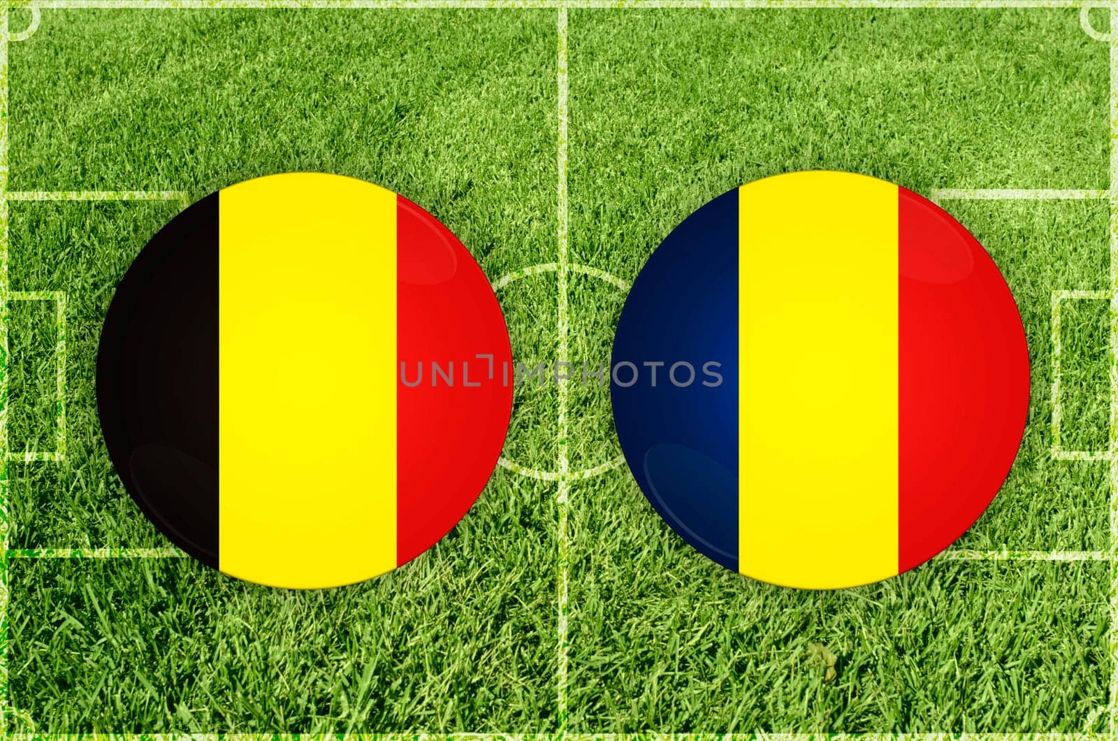 Illustration for Football match Belgium vs Romania