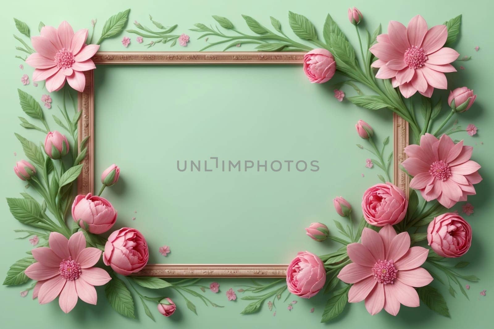 beautiful abstract background with bright flowers.