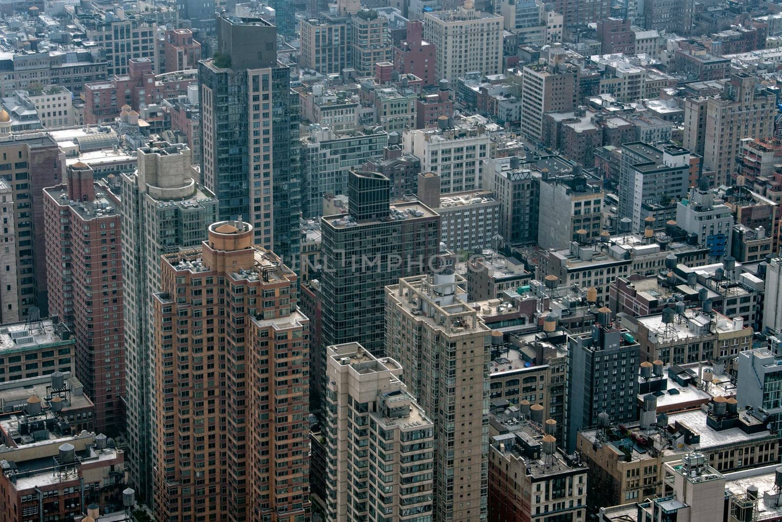 new york manhattan skyscrapers roofs and water tower by AndreaIzzotti