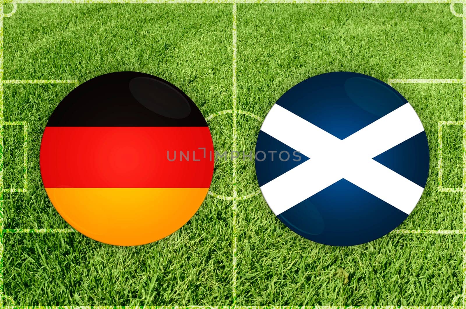 Illustration for Football match Germany vs Scotland
