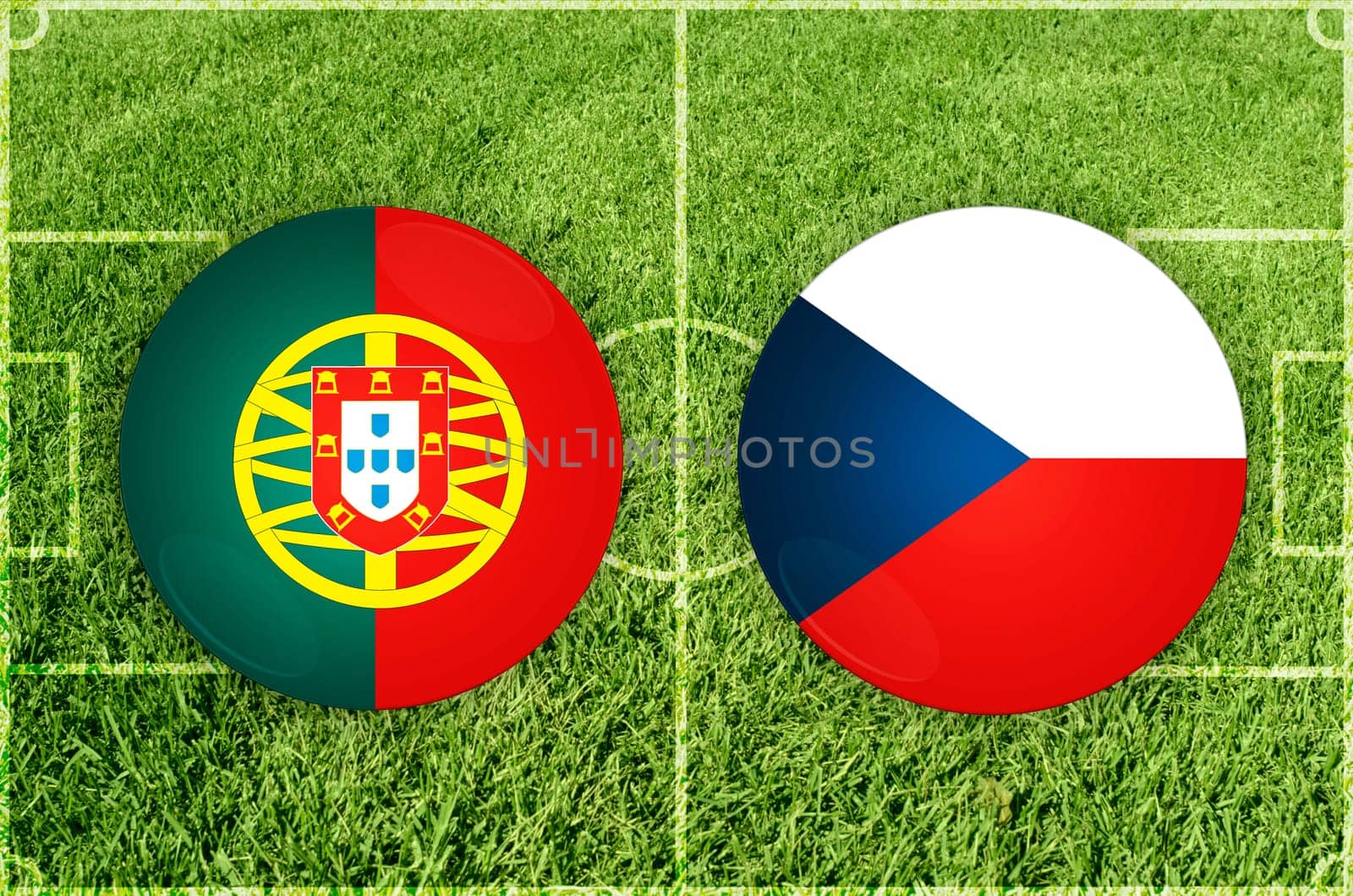 Portugal vs Czechia football match by rusak