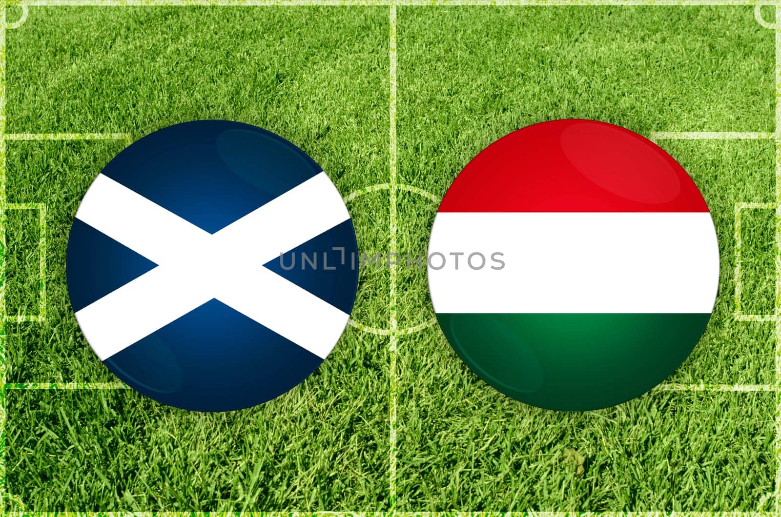 Scotland vs Hungary football match by rusak