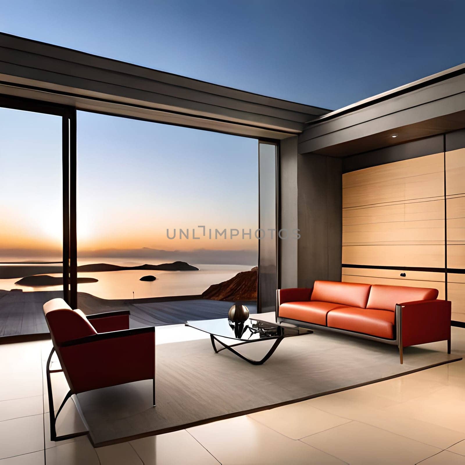 Creative Luxury living Home ,3d render  Picture is AI-generated illustration. by TravelSync27