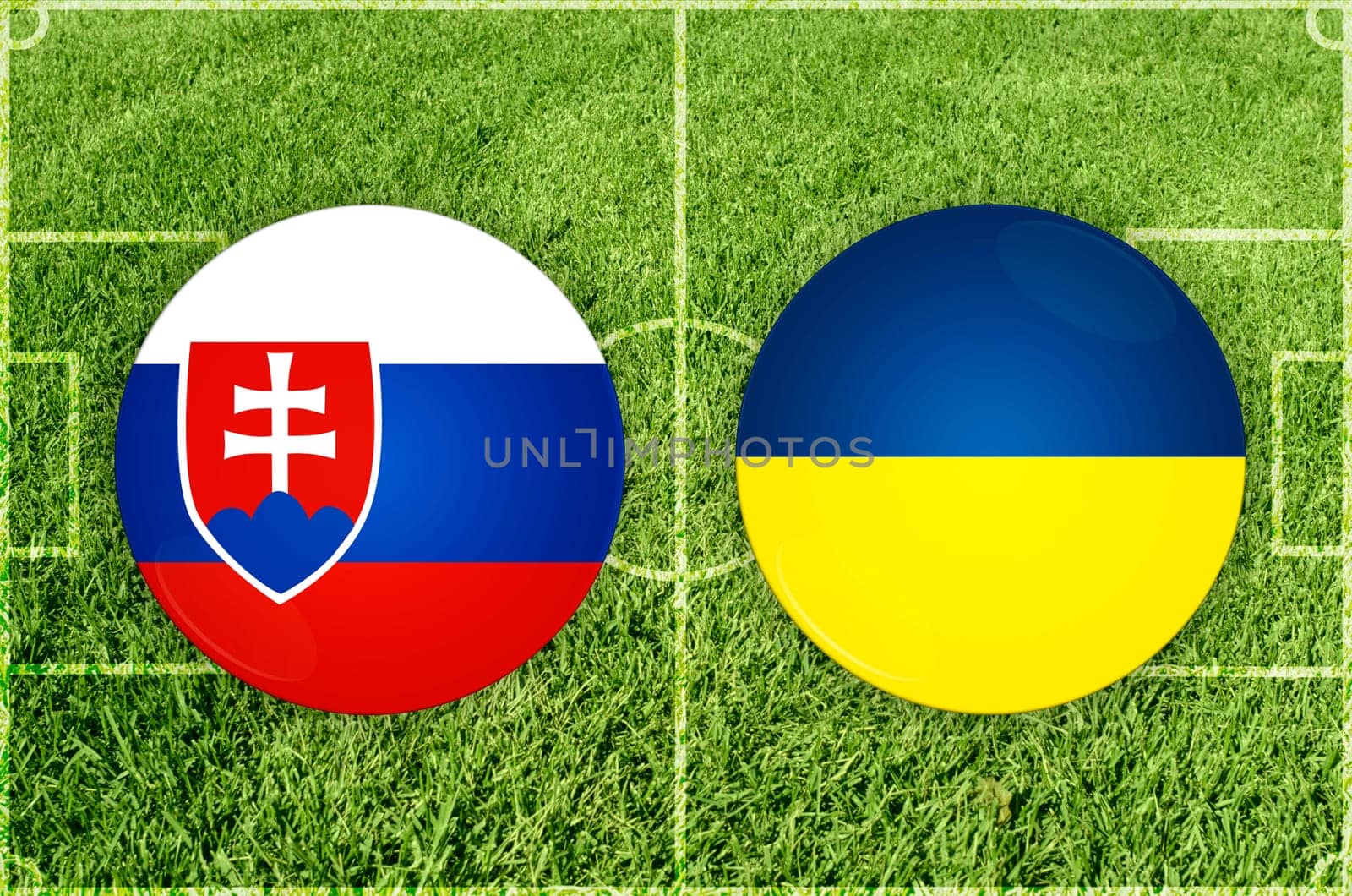 Illustration for Football match Slovakia vs Ukraine